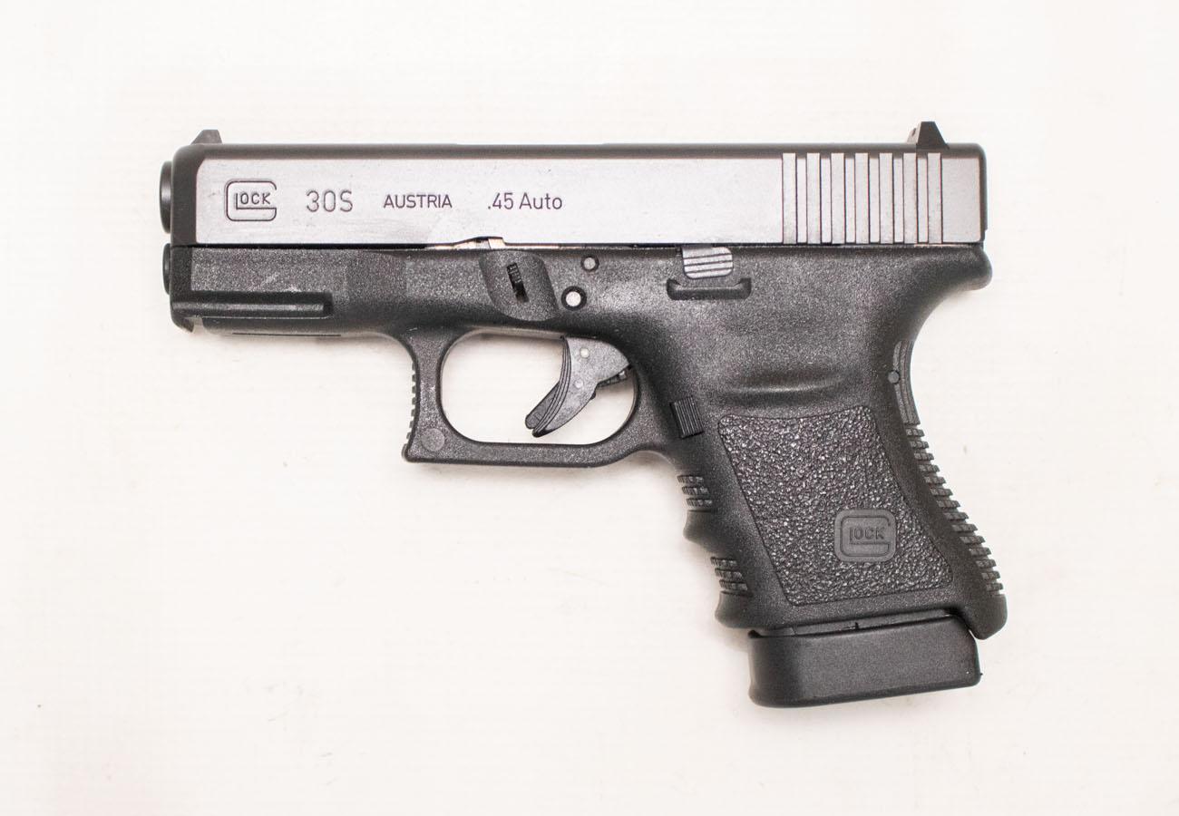 GLOCK 30S SF .45 ACP Police Trade-In Semi-Auto Pistol with Front Accessory Rail